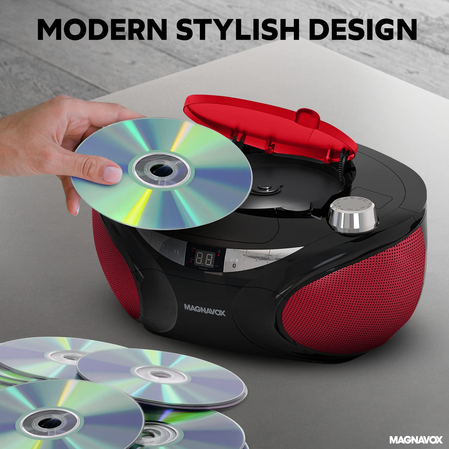 Foto 7 pulgar | Boombox Portátil Para Cd Magnavox Md6949 con Radio Am/fm y Bluetooth - Venta Internacional