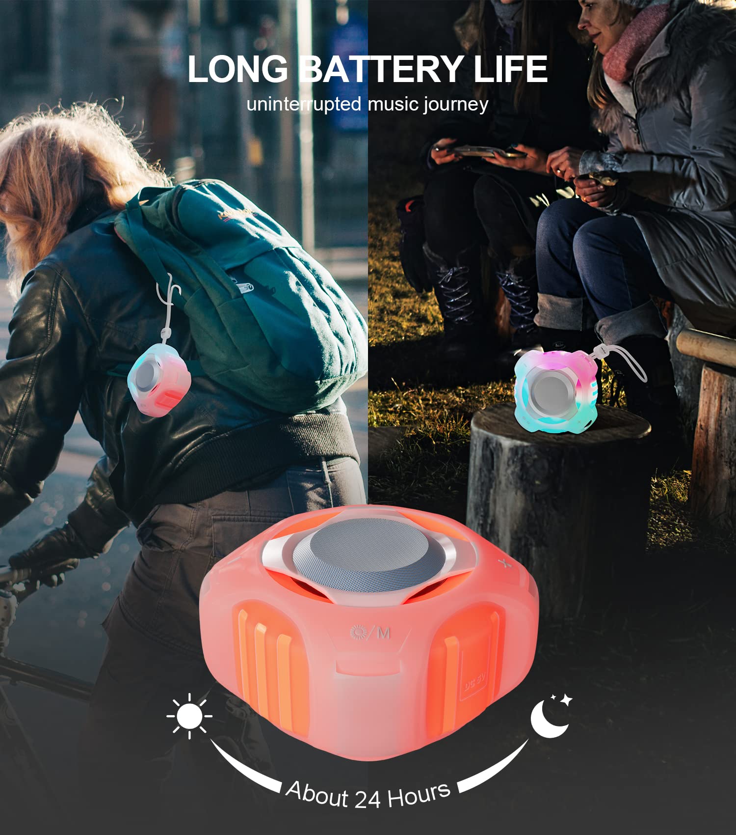 Foto 6 pulgar | Altavoz Bluetooth Comiso Impermeable Ipx7 con Luz Led - Venta Internacional