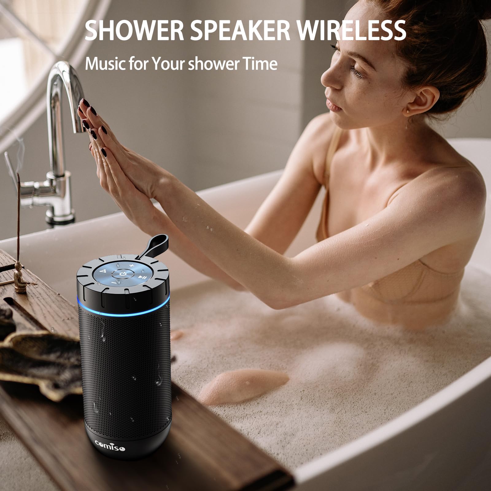 Foto 5 pulgar | Bocina Bluetooth Comiso Shower Ipx5 Resistente al Agua - Venta Internacional
