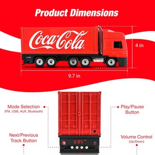 Foto 5 | Bocina Bluetooth Coca-cola Truck – Edición Coleccionable