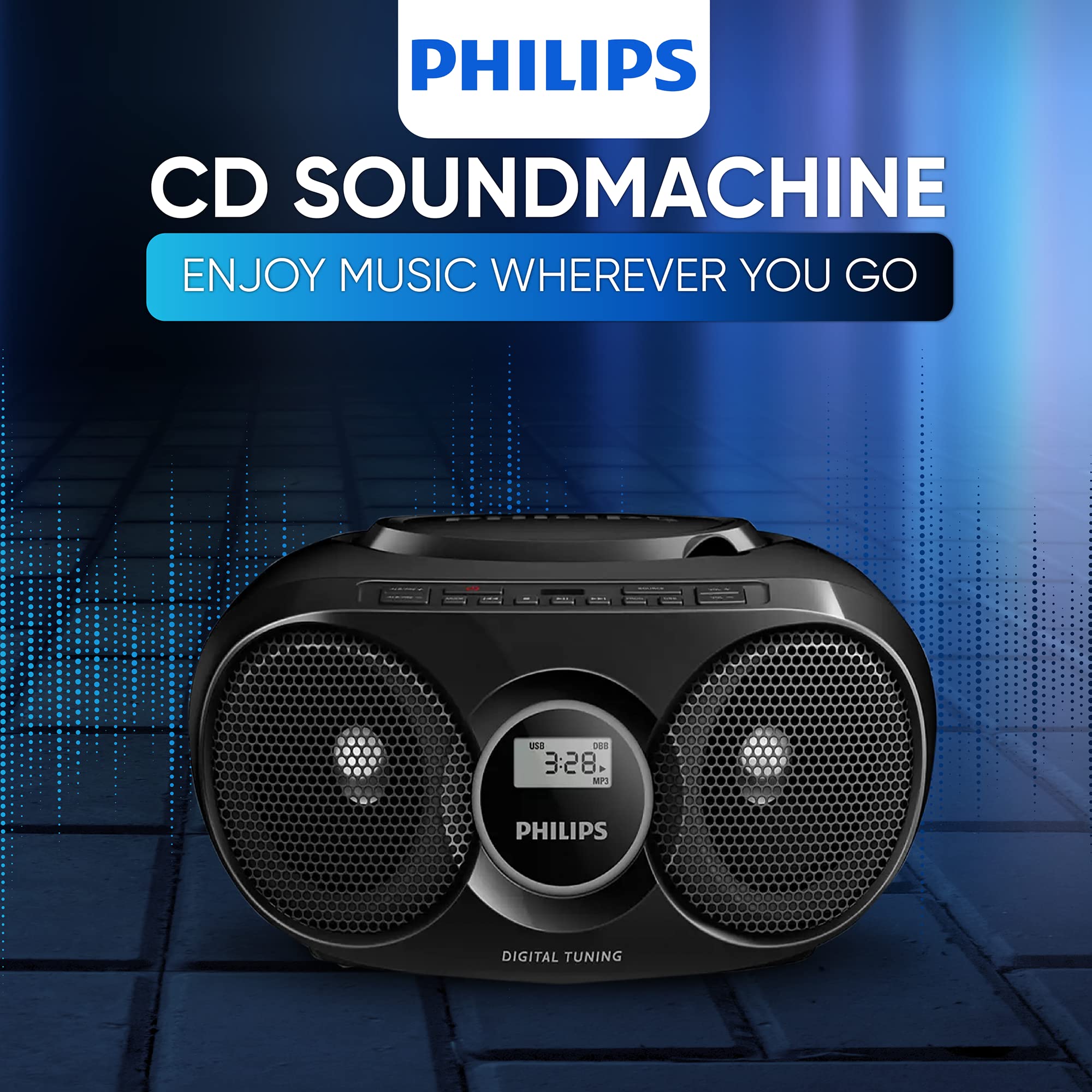 Foto 4 pulgar | Reproductor De Cd Portátil Boombox Philips Stereo Dynamic Bass - Venta Internacional.
