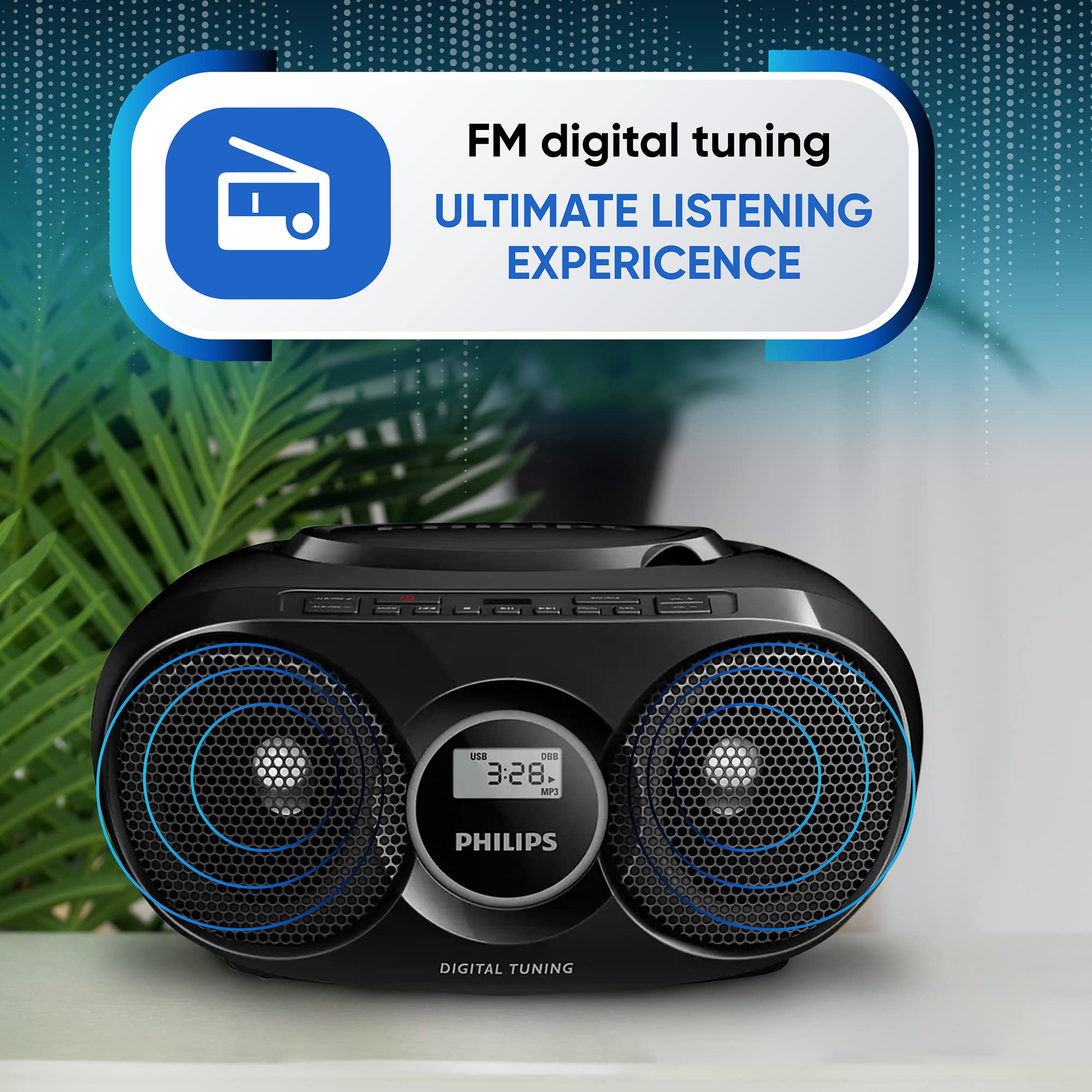 Foto 5 pulgar | Reproductor De Cd Portátil Boombox Philips Stereo Dynamic Bass - Venta Internacional.