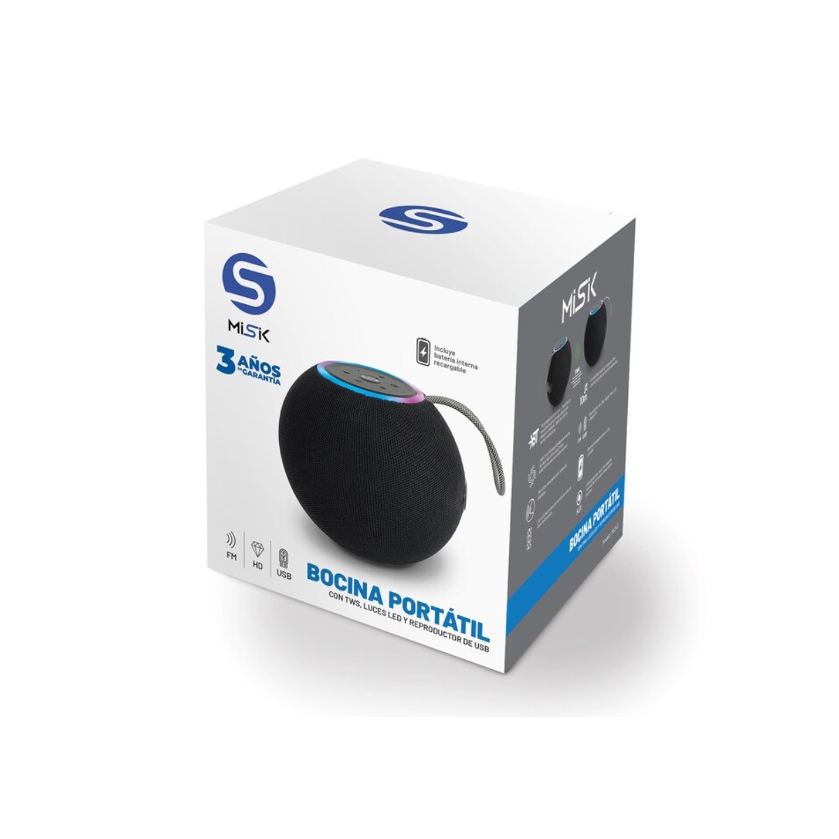 Foto 4 pulgar | Bocina Misik Ms243 16 w con Luz Led Integrada