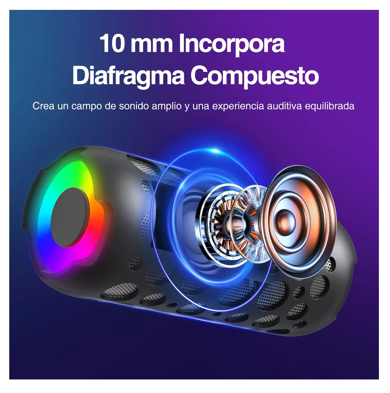 Foto 3 pulgar | Bocina Bluetooth Con Tws Audífonos Recargable Altavoz K045 Negro
