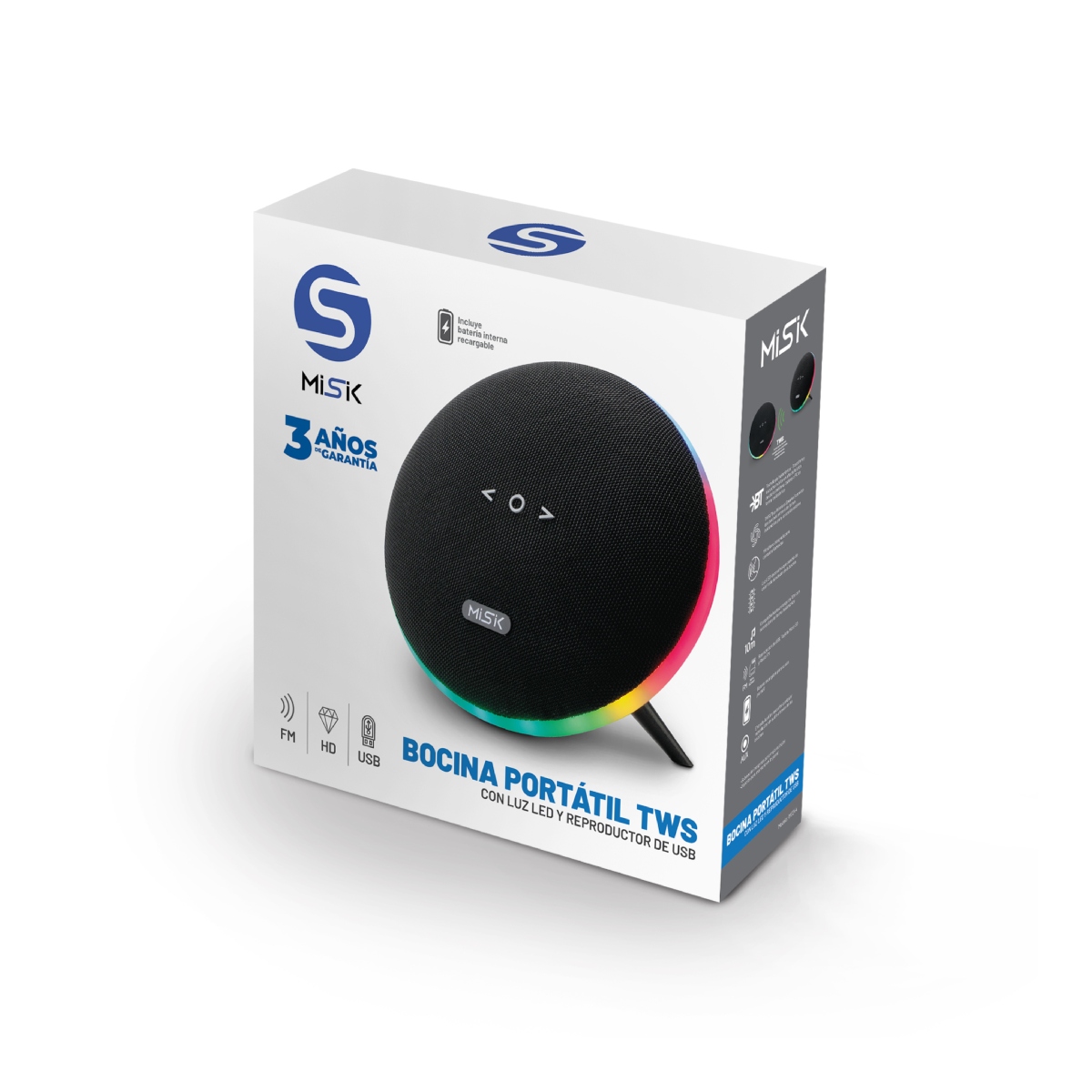 Foto 6 pulgar | Bocina Bluetooth Misik Ms244 Portátil