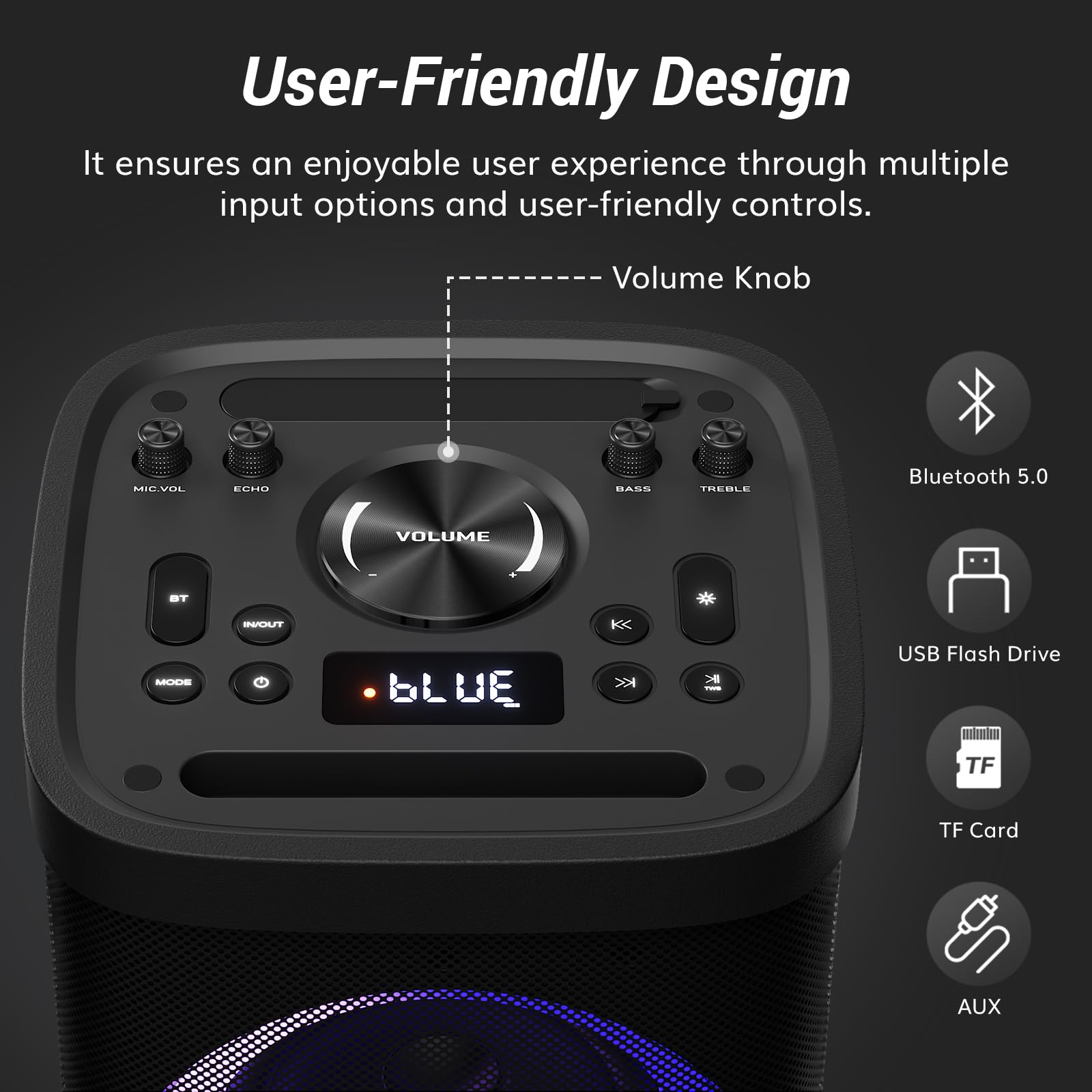 Foto 6 pulgar | Máquina De Karaoke Tonor K60 Sistema Pa Portátil De 6.5 Pulgadas Con Micrófono - Venta Internacional.