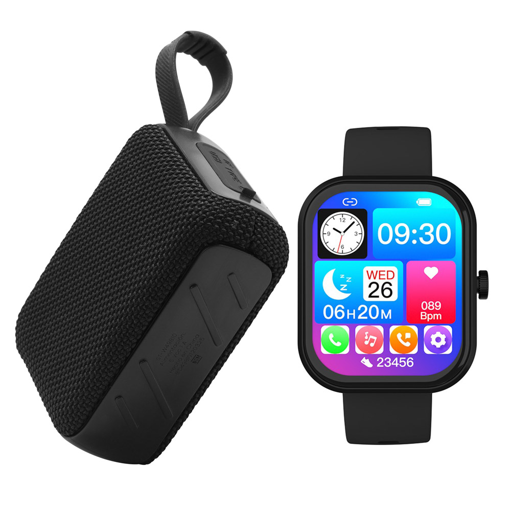 Smartwatch + Bocina Portatil Kronos Speaker Pack