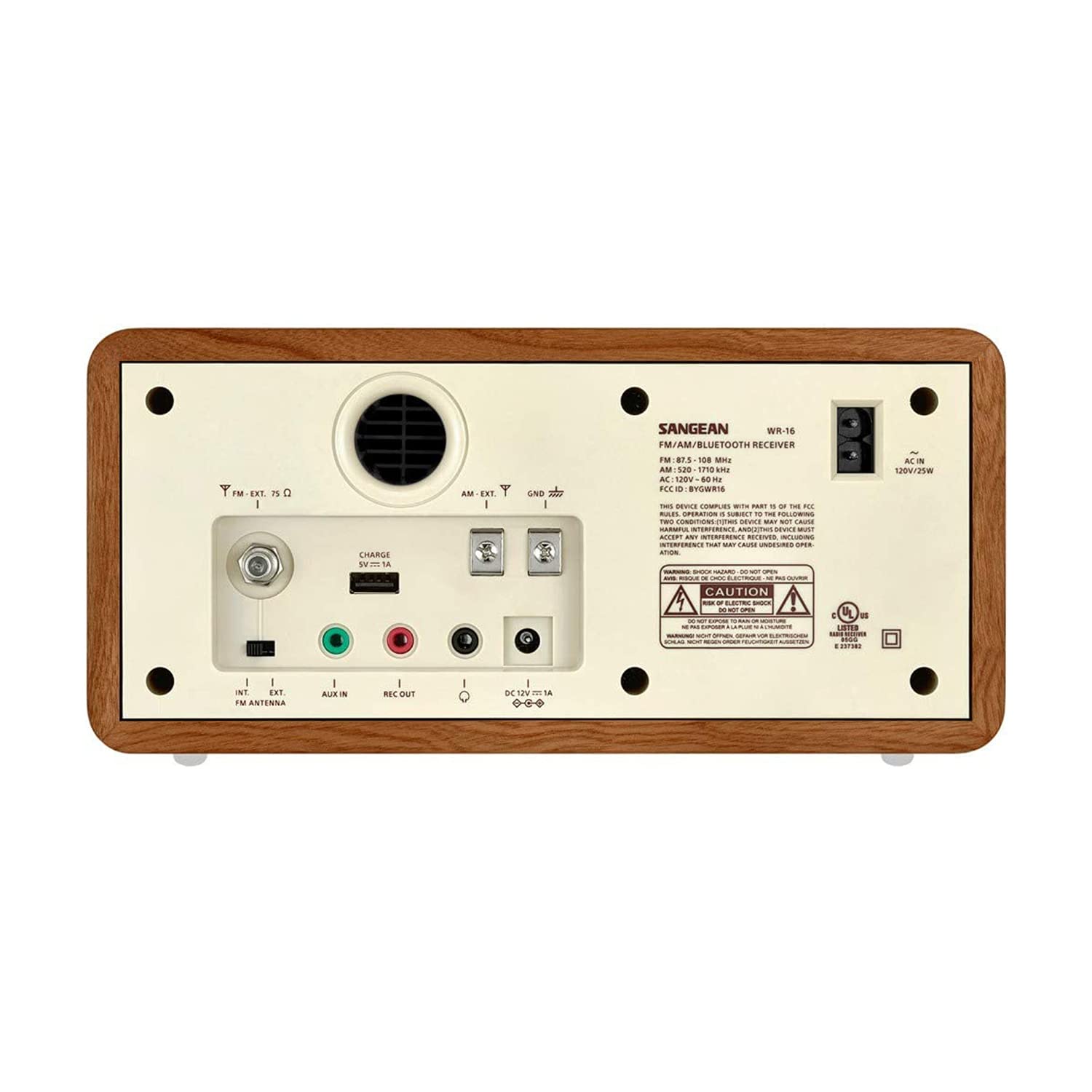 Foto 4 pulgar | Radio Sangean Wr-16 Am/fm - Armario De Madera Con Bluetooth, Color Marrón - Venta Internacional.