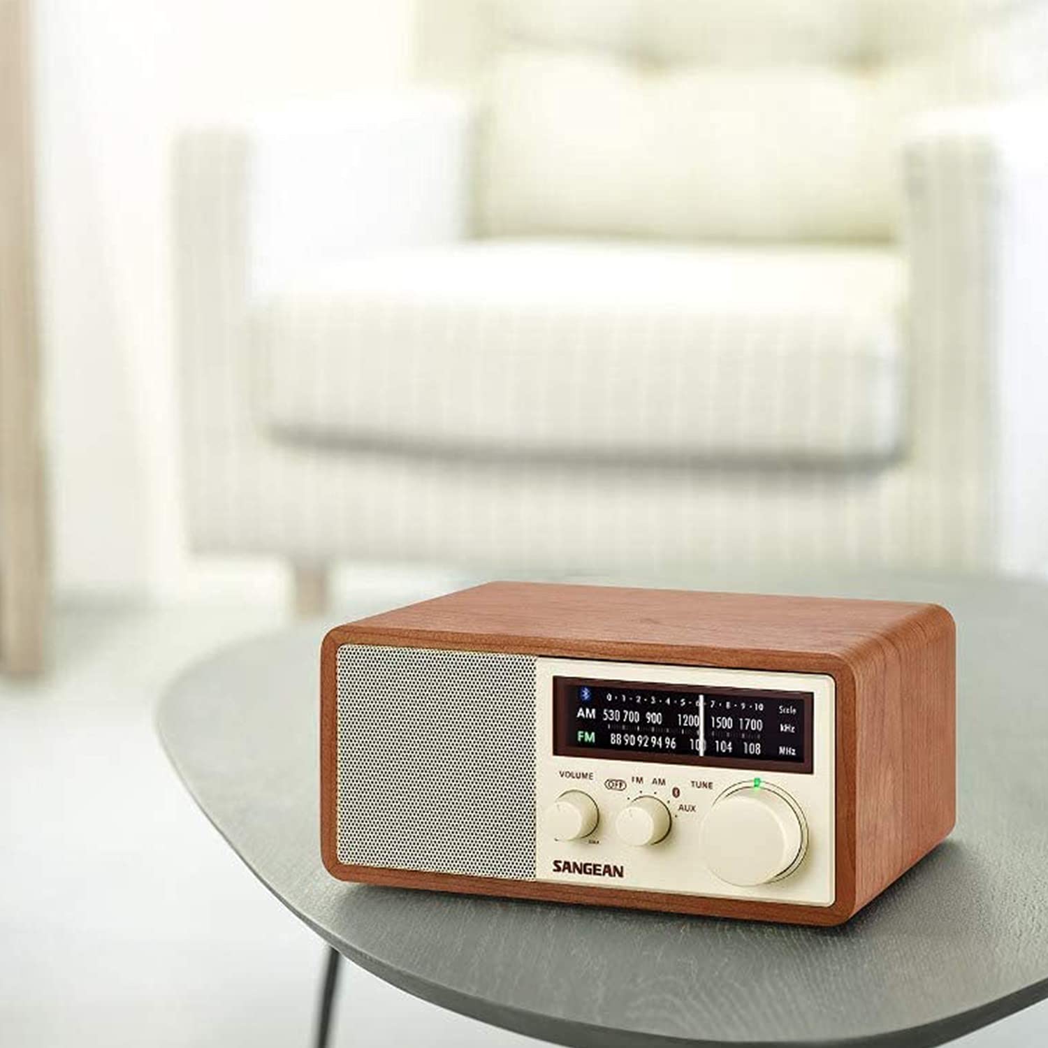 Foto 6 pulgar | Radio Sangean Wr-16 Am/fm - Armario De Madera Con Bluetooth, Color Marrón - Venta Internacional.
