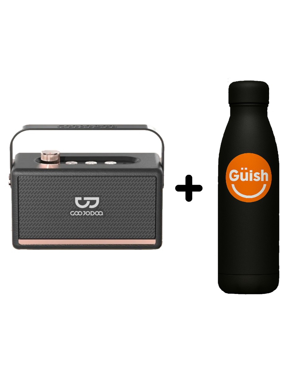 Mini Bocina Portátil Bluetooth + Gratis Termo Güish Regalo