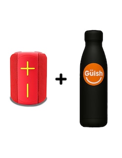 Foto 1 | Moreka Bocina Bluetooth Roja+ Gratis Termo Güish De Regalo