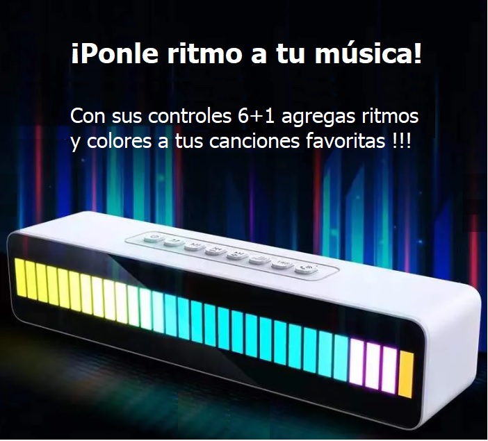 Foto 3 pulgar | Bocina Barra De Sonido Bt Conluz Rgb Blanco