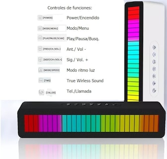 Foto 4 | Bocina Barra De Sonido Bt Conluz Rgb Blanco