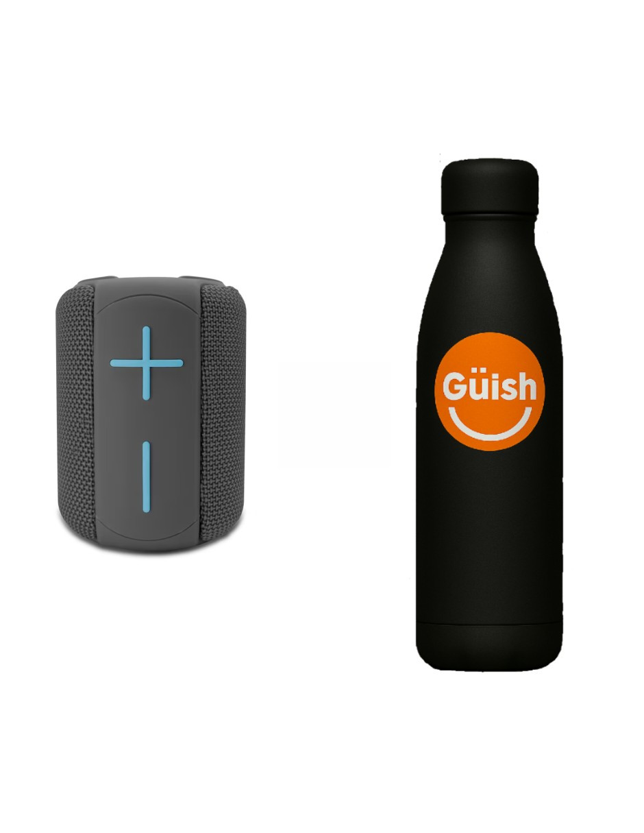 Foto 2 pulgar | Moreka Bocina Bluetooth Gris + Gratis Termo Güish De Regalo