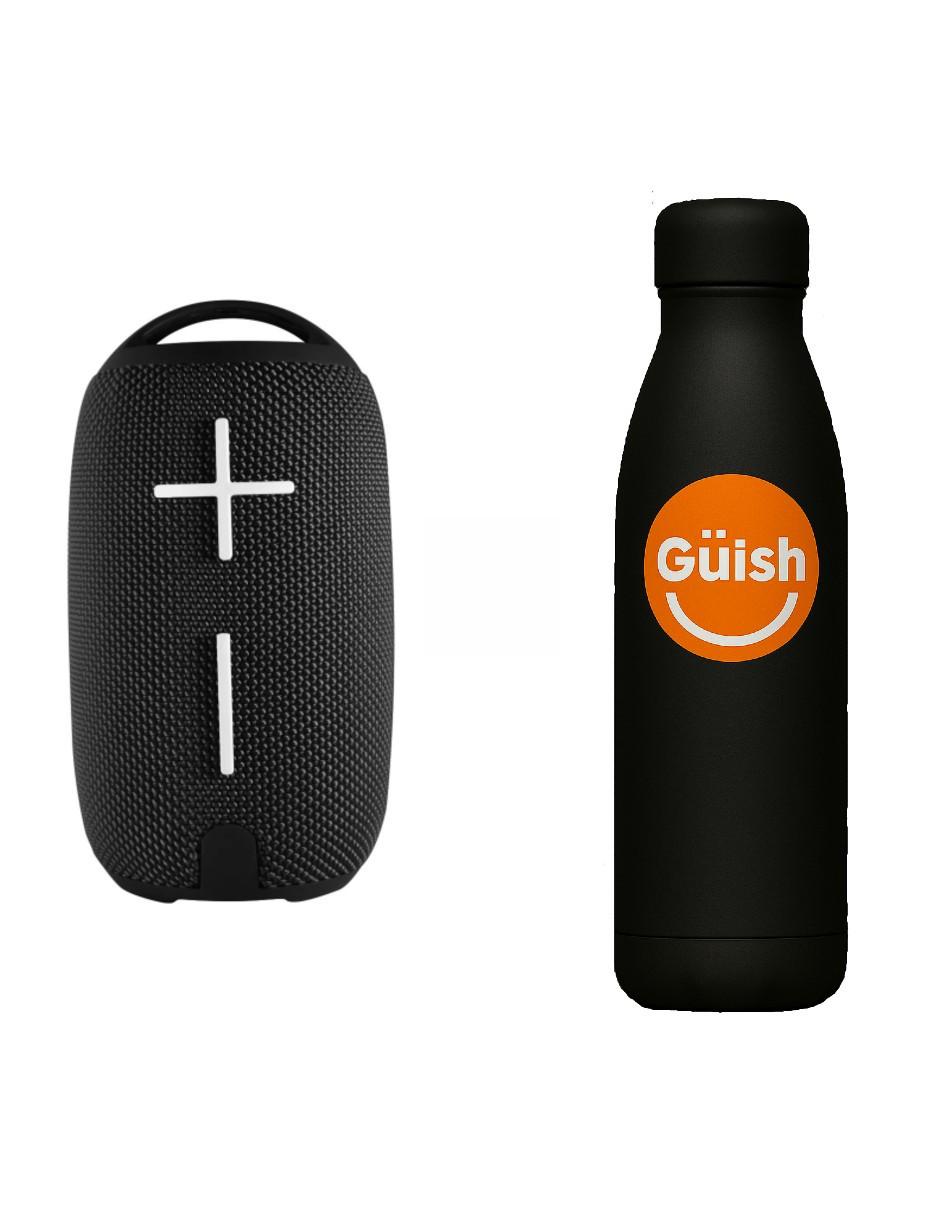 Foto 2 pulgar | Bocina Portatil A Prueba De Agua + Gratis Termo Güish De Regalo