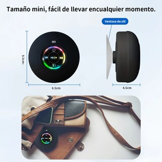 Foto 2 | Bocina Bluetooth Contra Agua, Baño, Regadera, Recargable Y Segura Eo Safe Imports Esi-19106 Negro