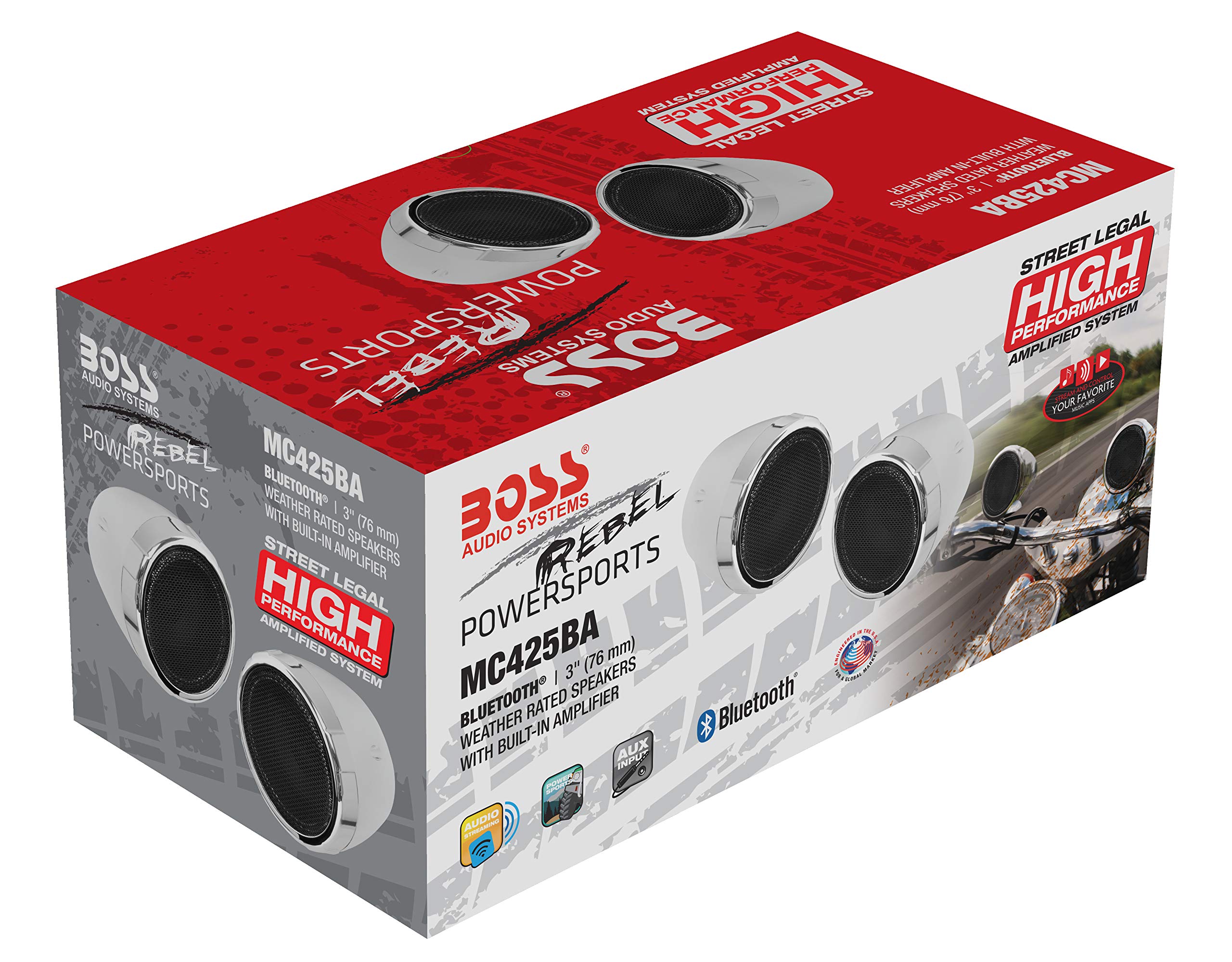 Foto 7 | Altavoces Bluetooth Para Moto Boss Audio Mc425ba De 7,62 Cm - Venta Internacional.
