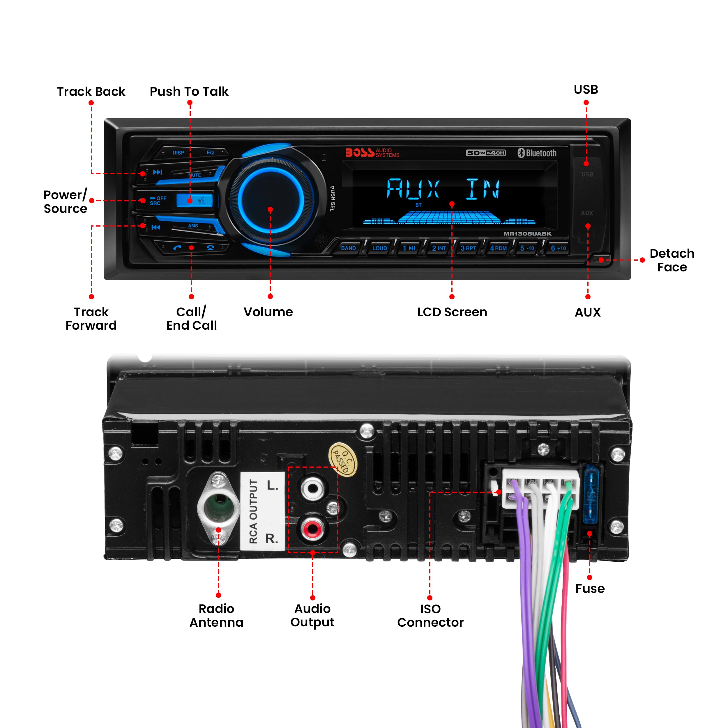 Foto 3 | Sistemas De Audio Estéreo Boss Para Barcos Marinos Mr1308uabk Bluetooth - Venta Internacional.