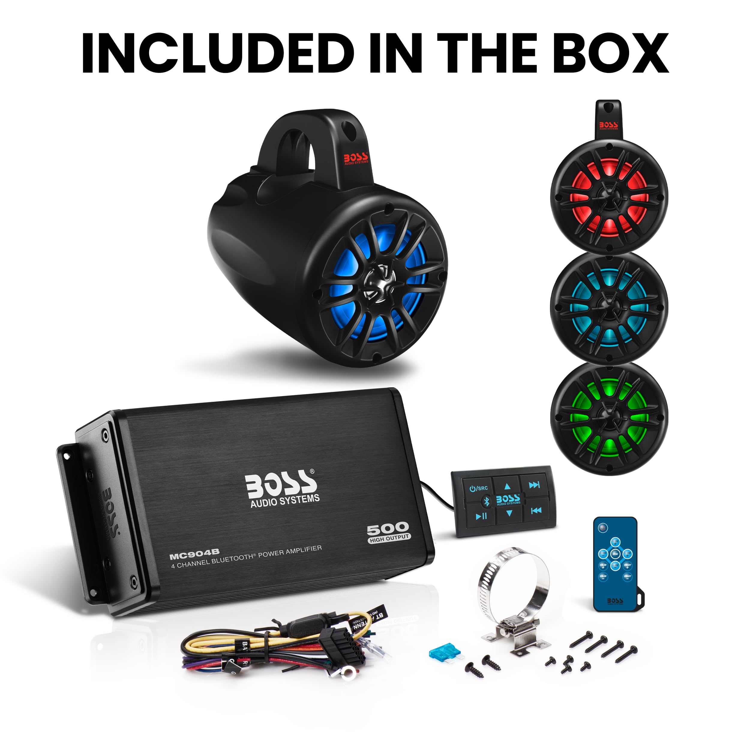 Foto 5 | Altavoces Wake Tower Boss Audio Systems Uni4rgb De 4 Pulgadas (x4) - Venta Internacional.