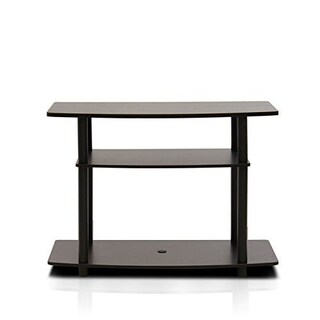 Foto 4 | Soporte Para Tv Furinno Turn-tube, Sin Herramientas, Elevado, 2 Niveles, Marrón/negro - Venta Internacional.