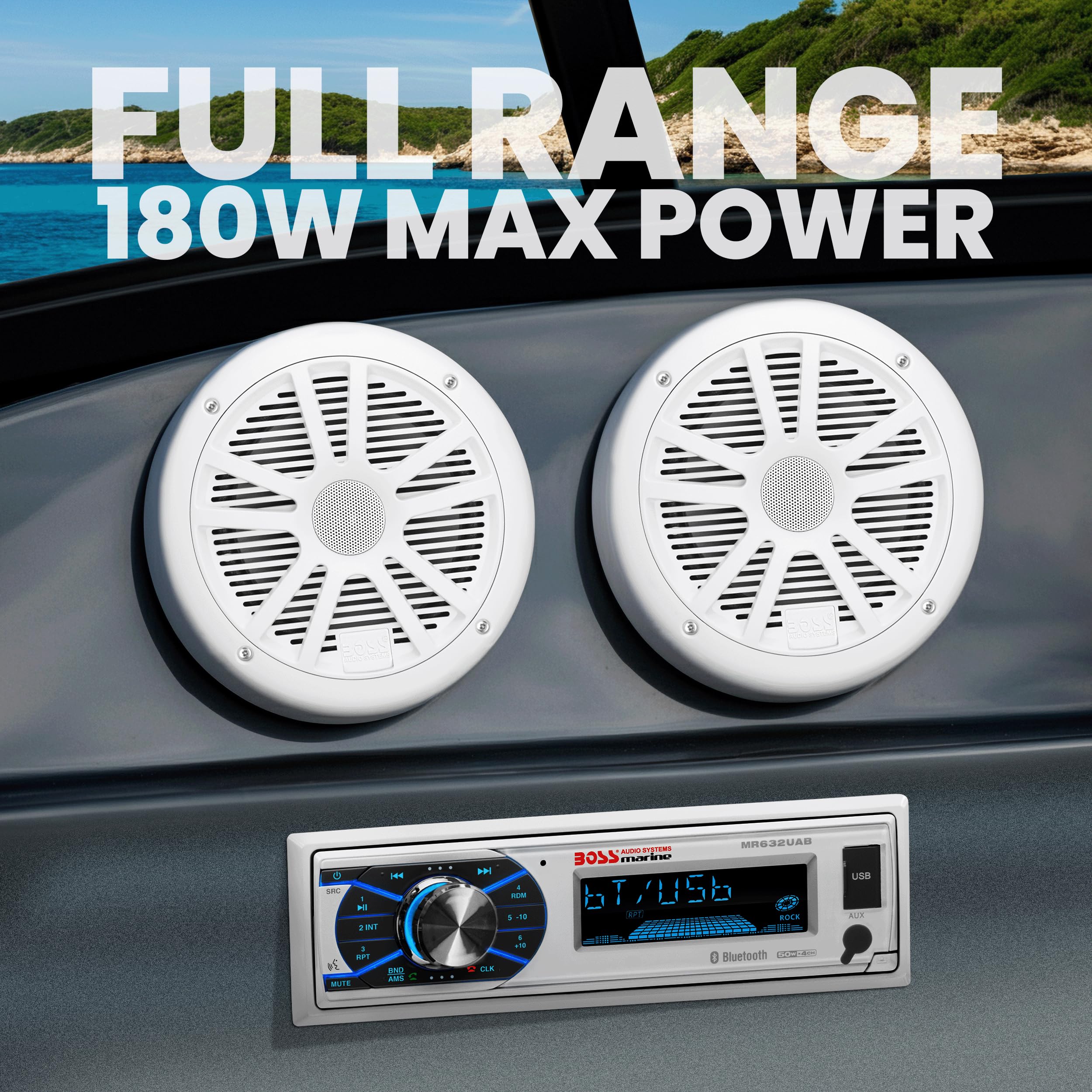 Foto 4 pulgar | Altavoces Y Estéreo Para Barcos Marinos Boss Audio Mck632wb.64 De 6.5 Pulgadas - Venta Internacional.