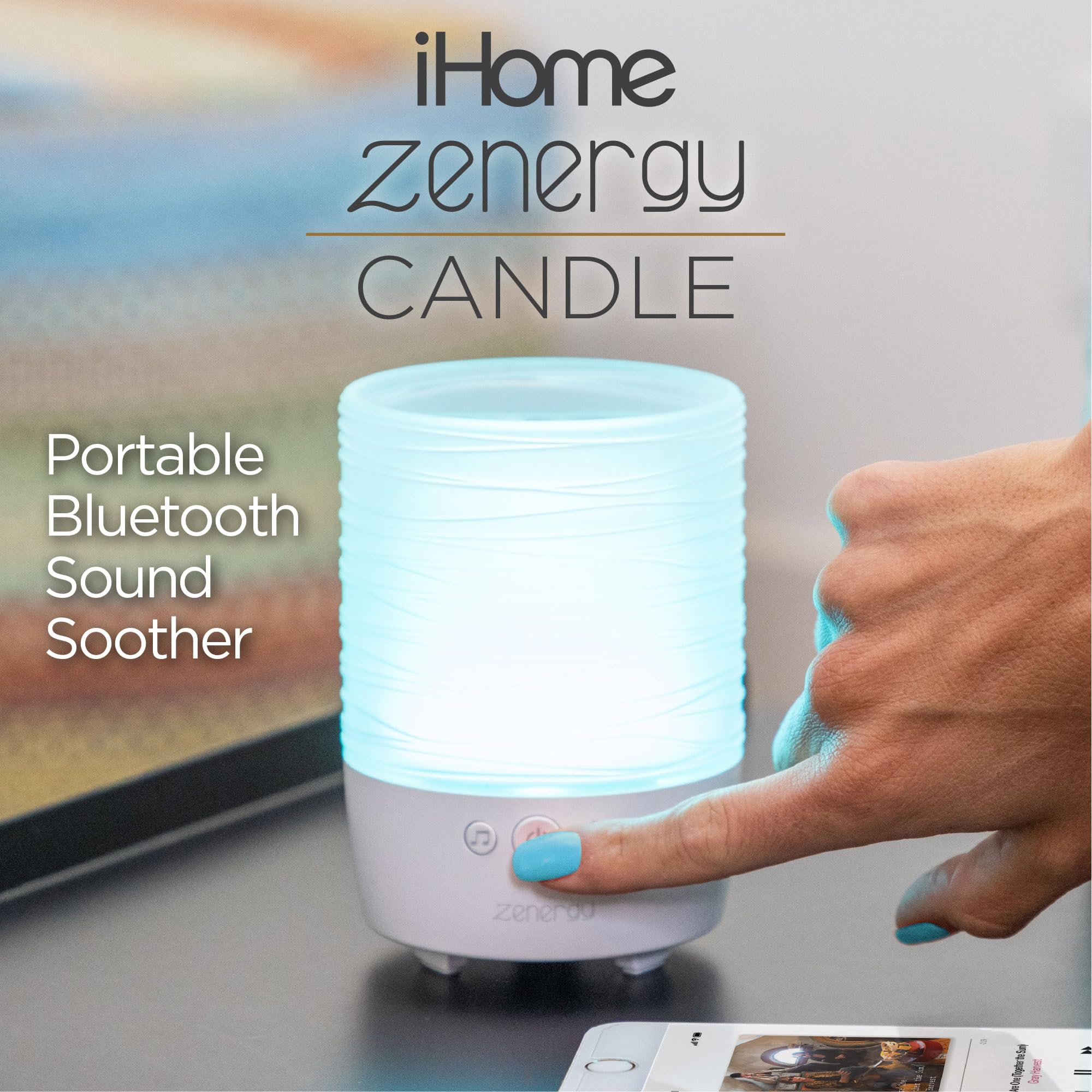 Foto 2 | Máquina De Sonido Ihome Zenergy Candle Con Altavoz Bluetooth - Venta Internacional.