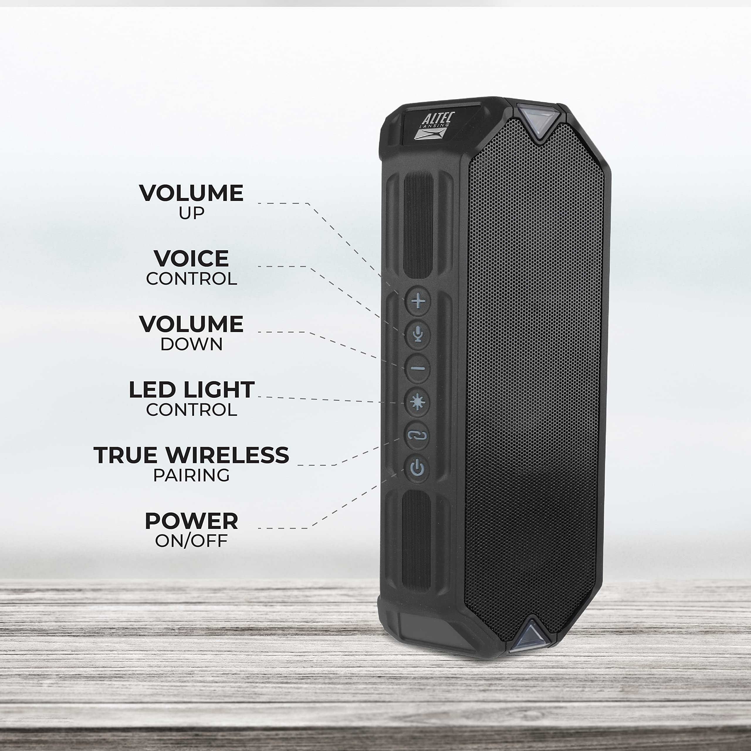 Foto 4 pulgar | Altavoz Bluetooth Altec Lansing Hydraboom Impermeable Negro - Venta Internacional.