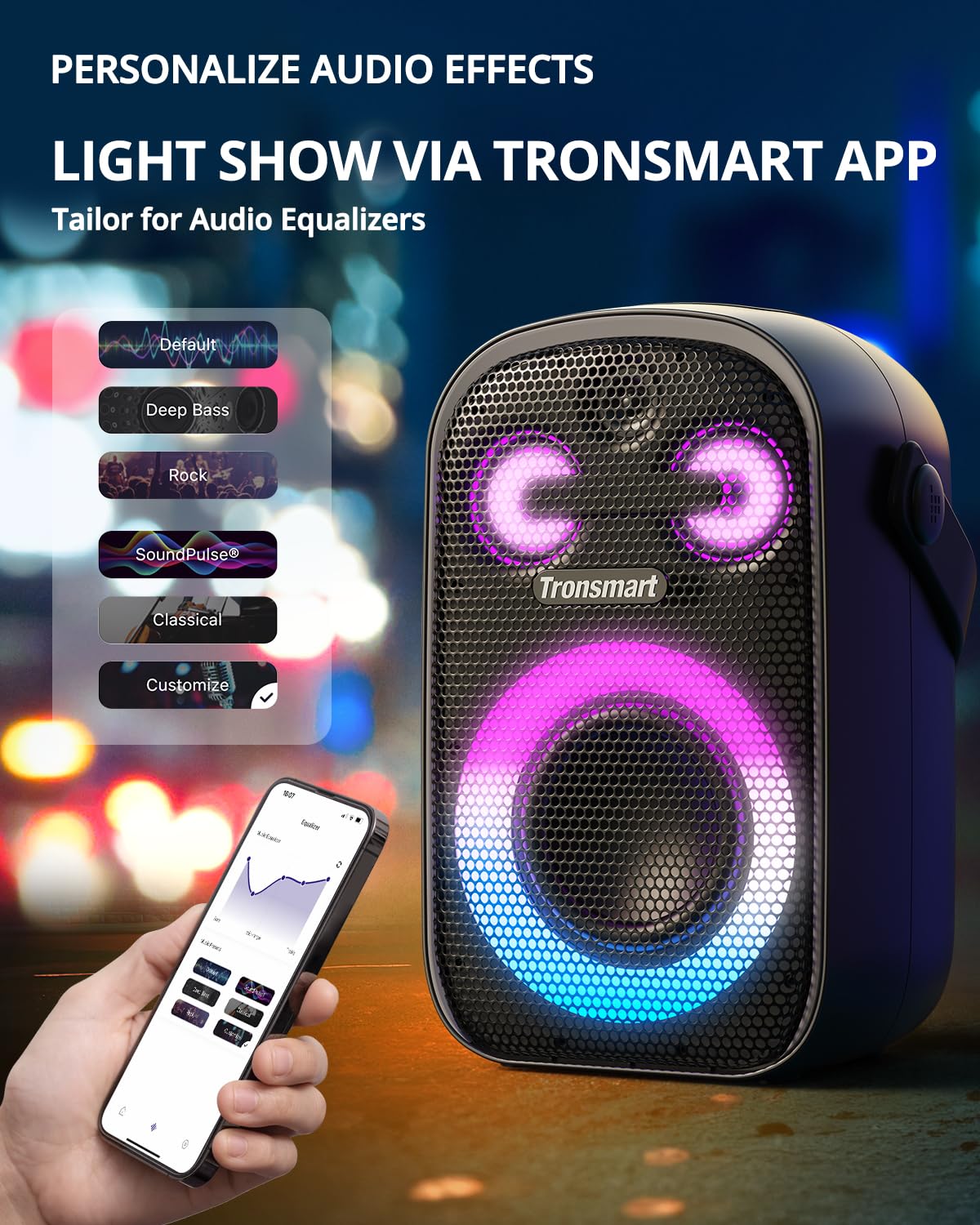 Foto 8 pulgar | Altavoz Bluetooth Portátil Para Fiestas Tronsmart Halo 100 - Venta Internacional.