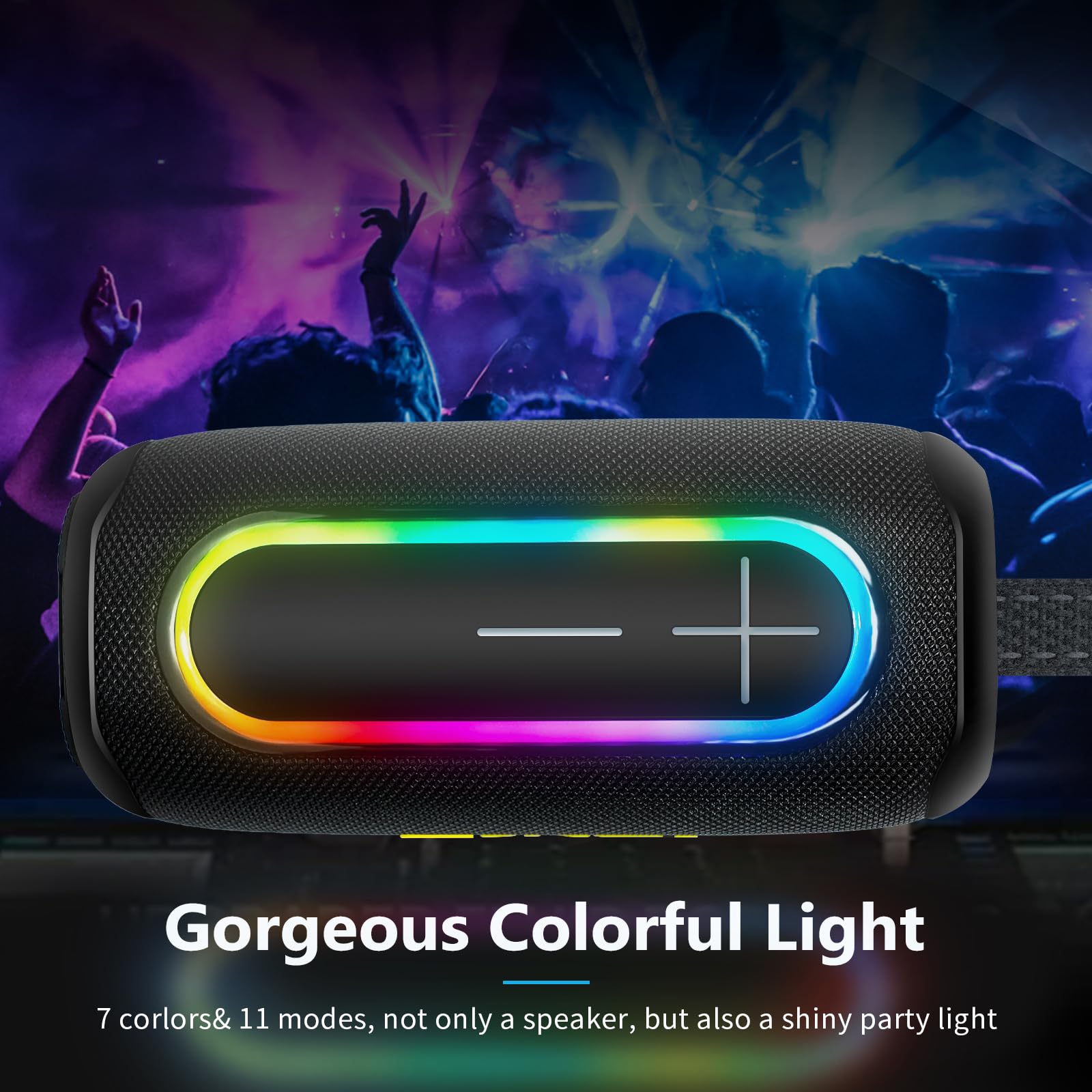 Foto 3 pulgar | Altavoz Bluetooth Awei Loud De 40 W Con Micrófono Ipx7, Luz Rgb Impermeable - Venta Internacional.