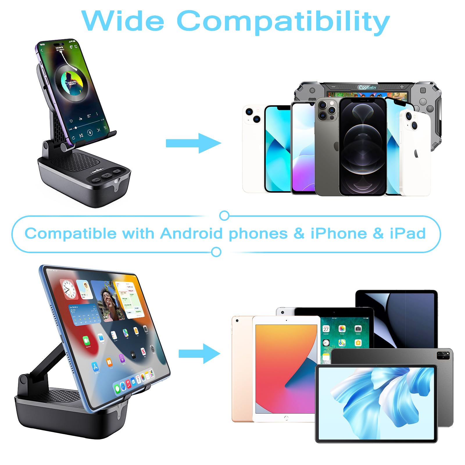 Foto 5 pulgar | Soporte Para Teléfono Celular Con Altavoz Bluetooth Impermeable Comiso - Venta Internacional.