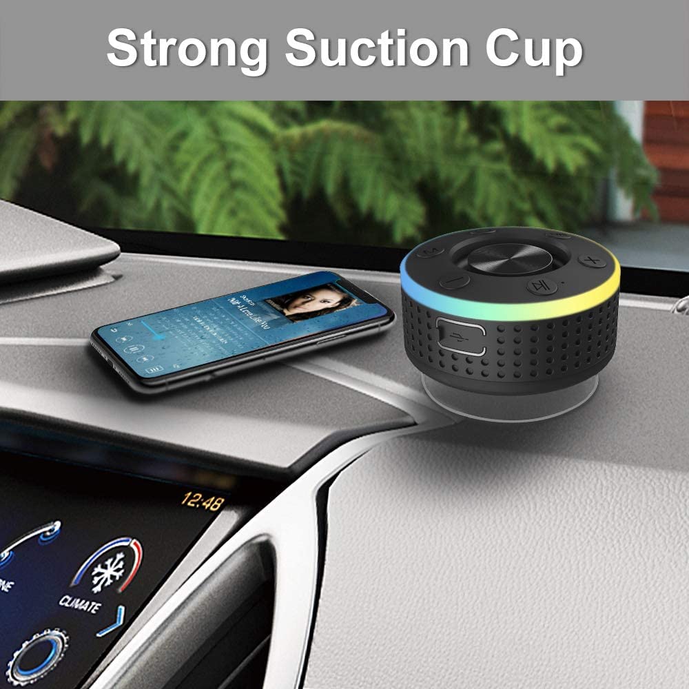 Foto 5 pulgar | Altavoz Bluetooth Para Ducha Donerton Ipx7, Impermeable, Negro - Venta Internacional.