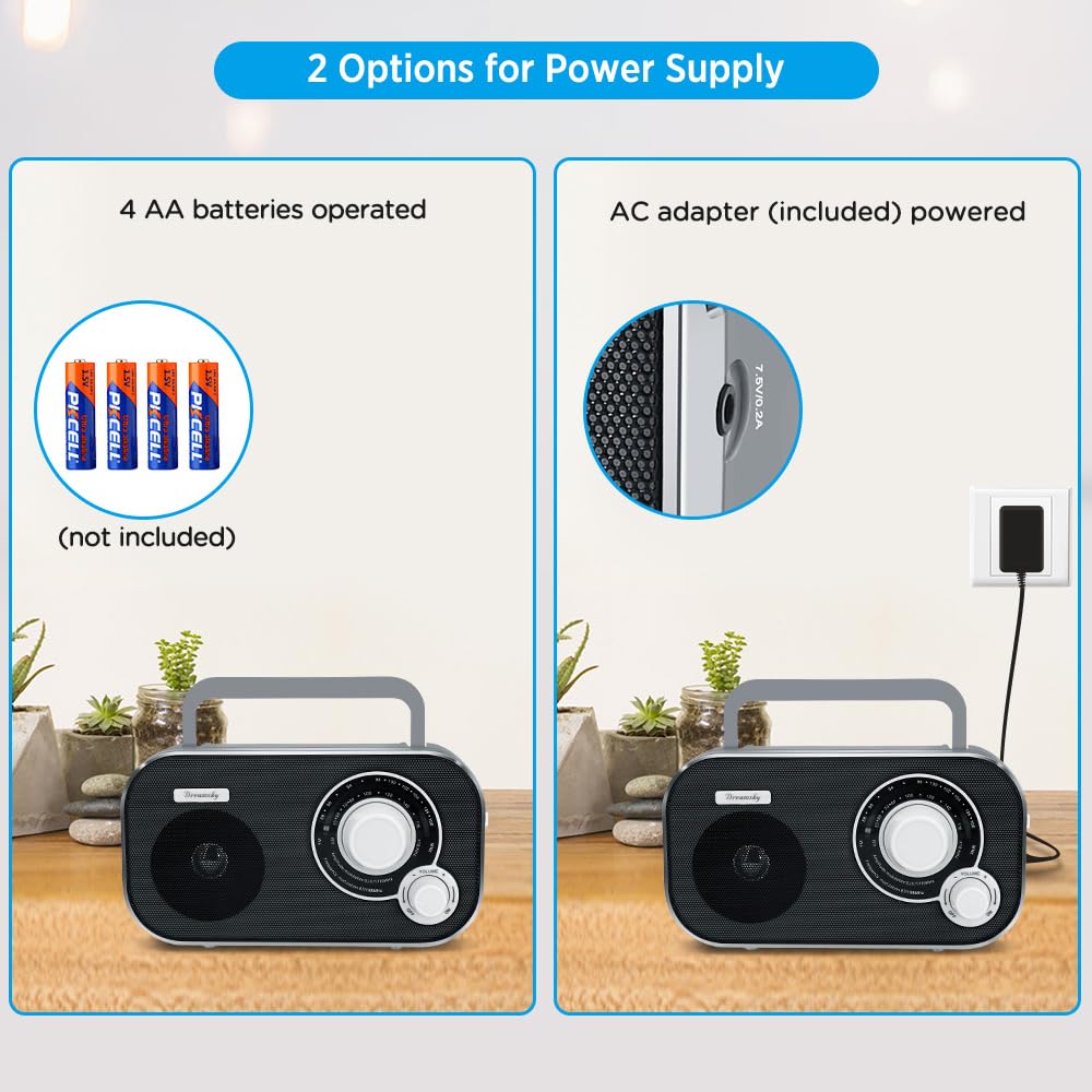 Foto 2 | Radio Portátil Dreamsky Am Fm Con Enchufe De Pared O Batería - Venta Internacional.