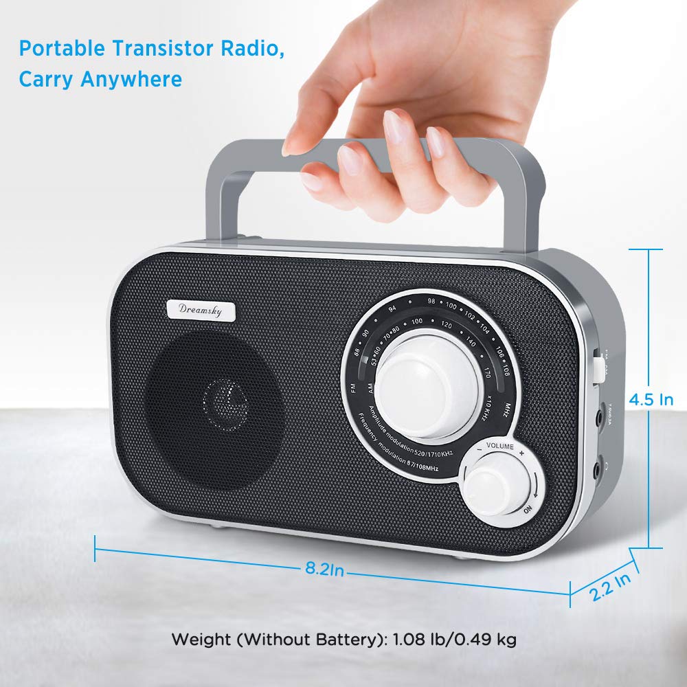 Foto 5 pulgar | Radio Portátil Dreamsky Am Fm Con Enchufe De Pared O Batería - Venta Internacional.