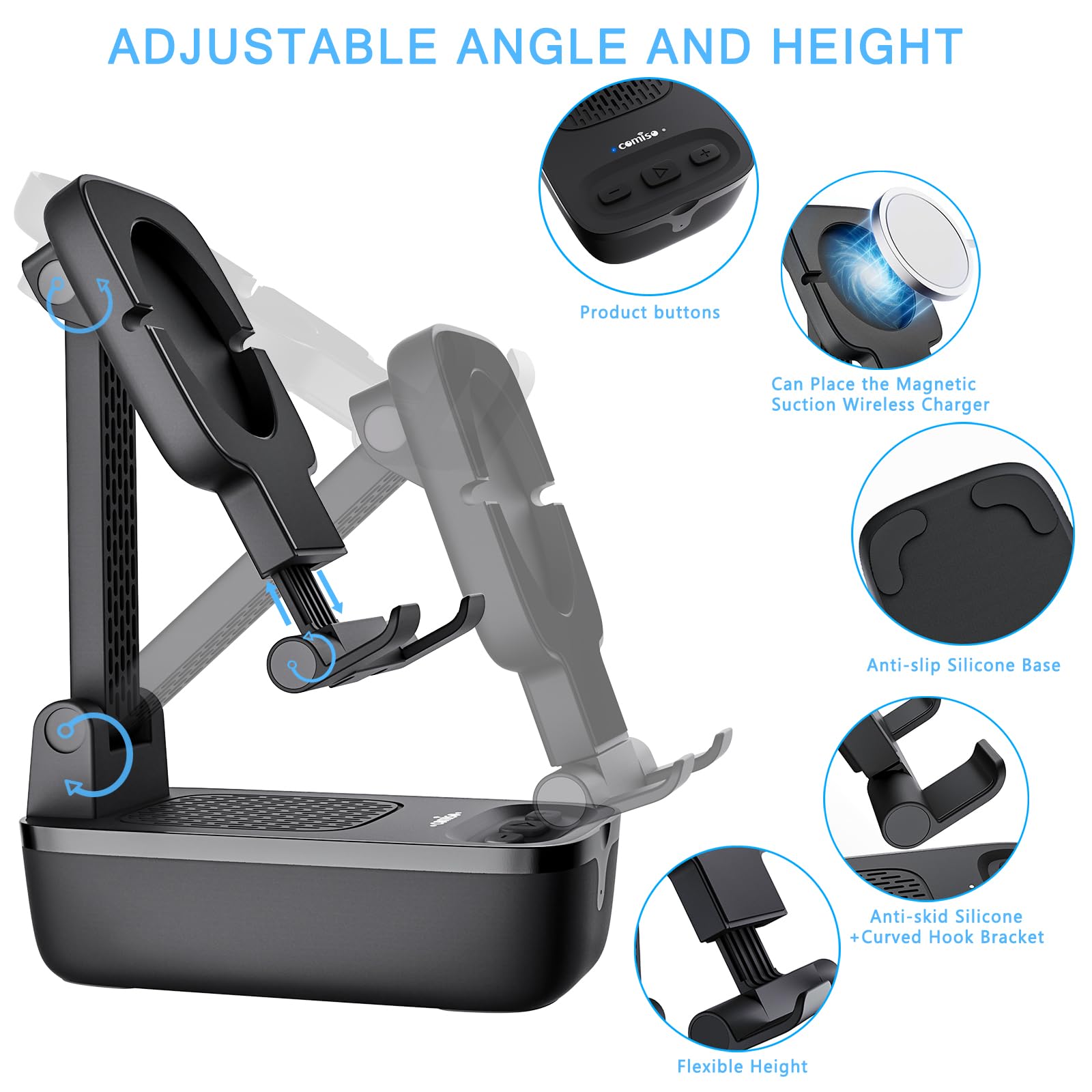 Foto 4 pulgar | Soporte Para Teléfono Celular Con Altavoz Bluetooth Impermeable Comiso - Venta Internacional.