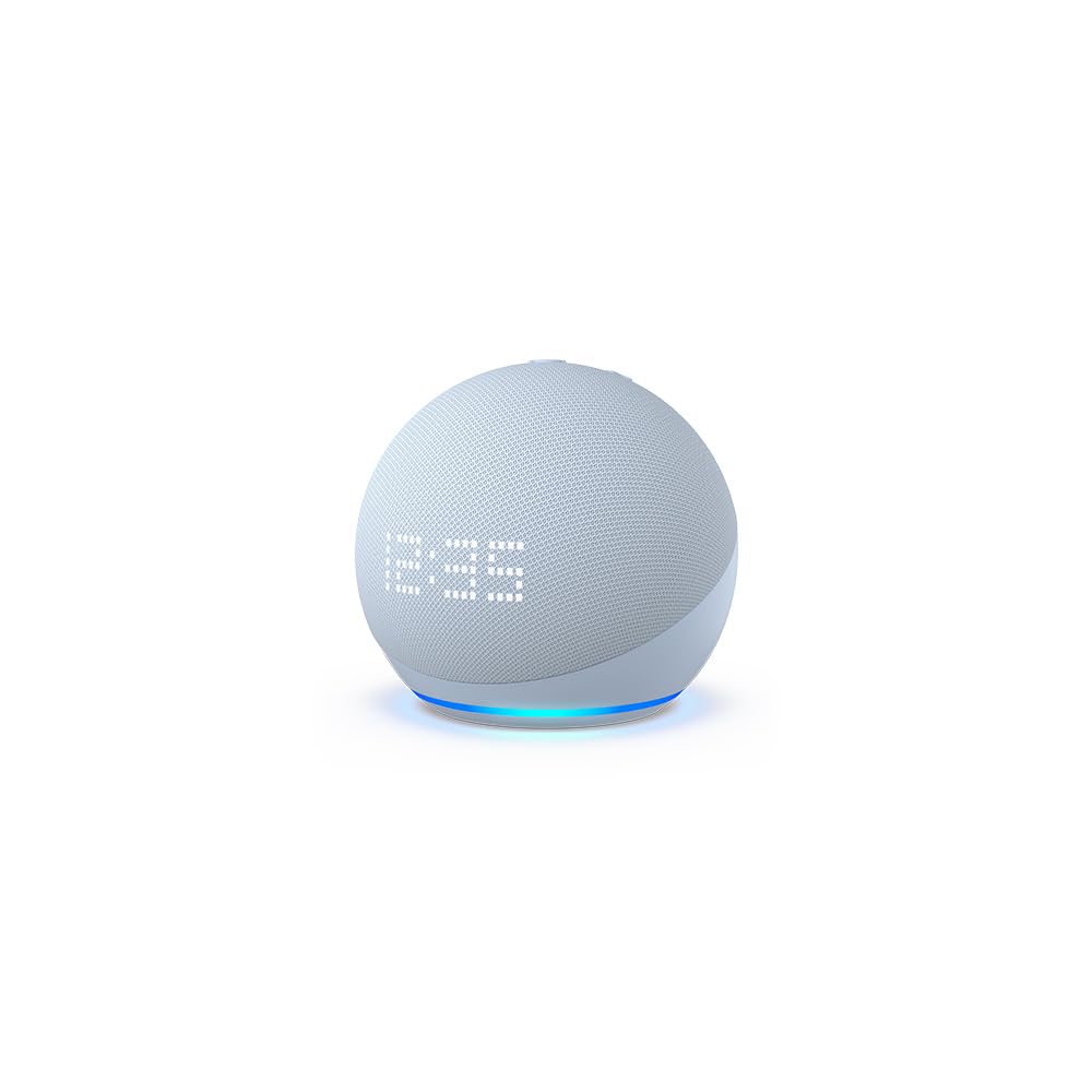 Altavoz Inteligente Amazon Echo Dot con Reloj Azul Nube - Venta Internacional