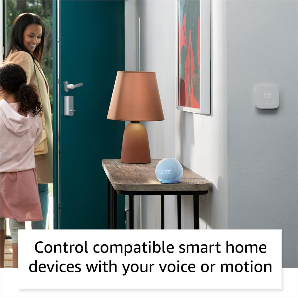 Foto 5 pulgar | Altavoz Inteligente Amazon Echo Dot con Reloj Azul Nube - Venta Internacional
