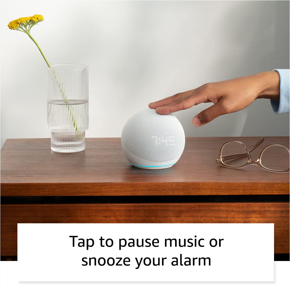 Foto 6 | Altavoz Inteligente Amazon Echo Dot con Reloj Azul Nube - Venta Internacional