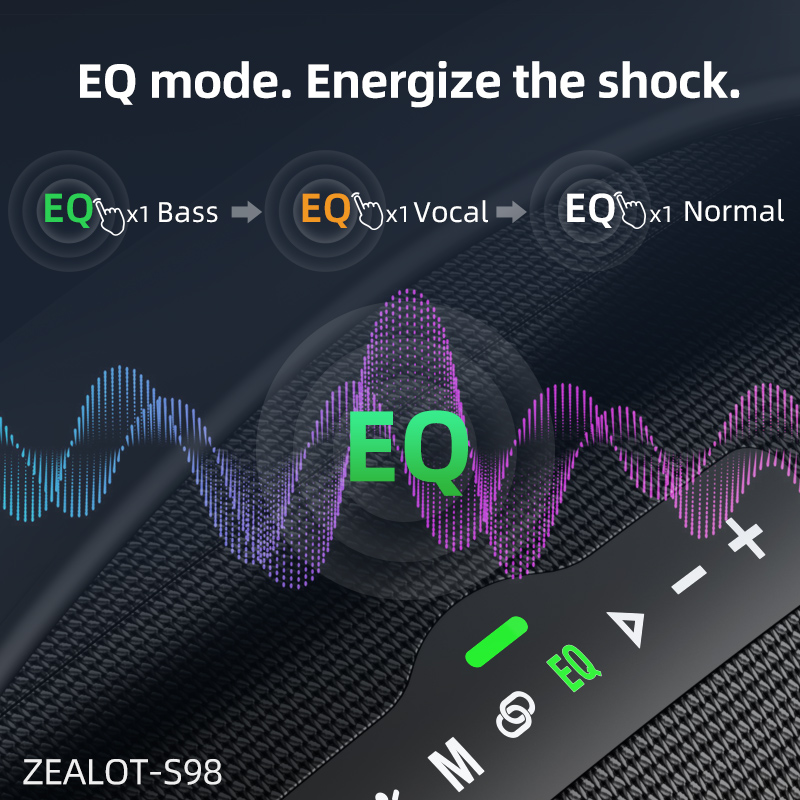 Foto 6 pulgar | Altavoz Bluetooth Zealot Boom Box 3 S98 De 160 W Con Ipx6 - Venta Internacional.