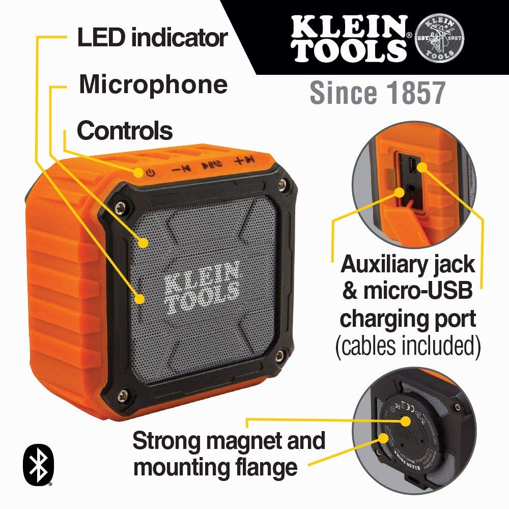 Foto 3 pulgar | Altavoz Bluetooth Klein Tools Aepjs1 Inalámbrico Ipx5 - Venta Internacional.