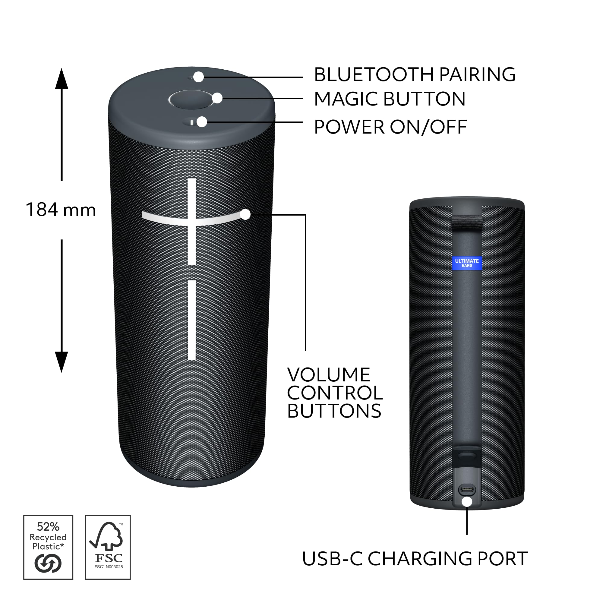 Foto 7 pulgar | Altavoz Bluetooth Ultimate Ears Boom 4 Impermeable Negro - Venta Internacional.