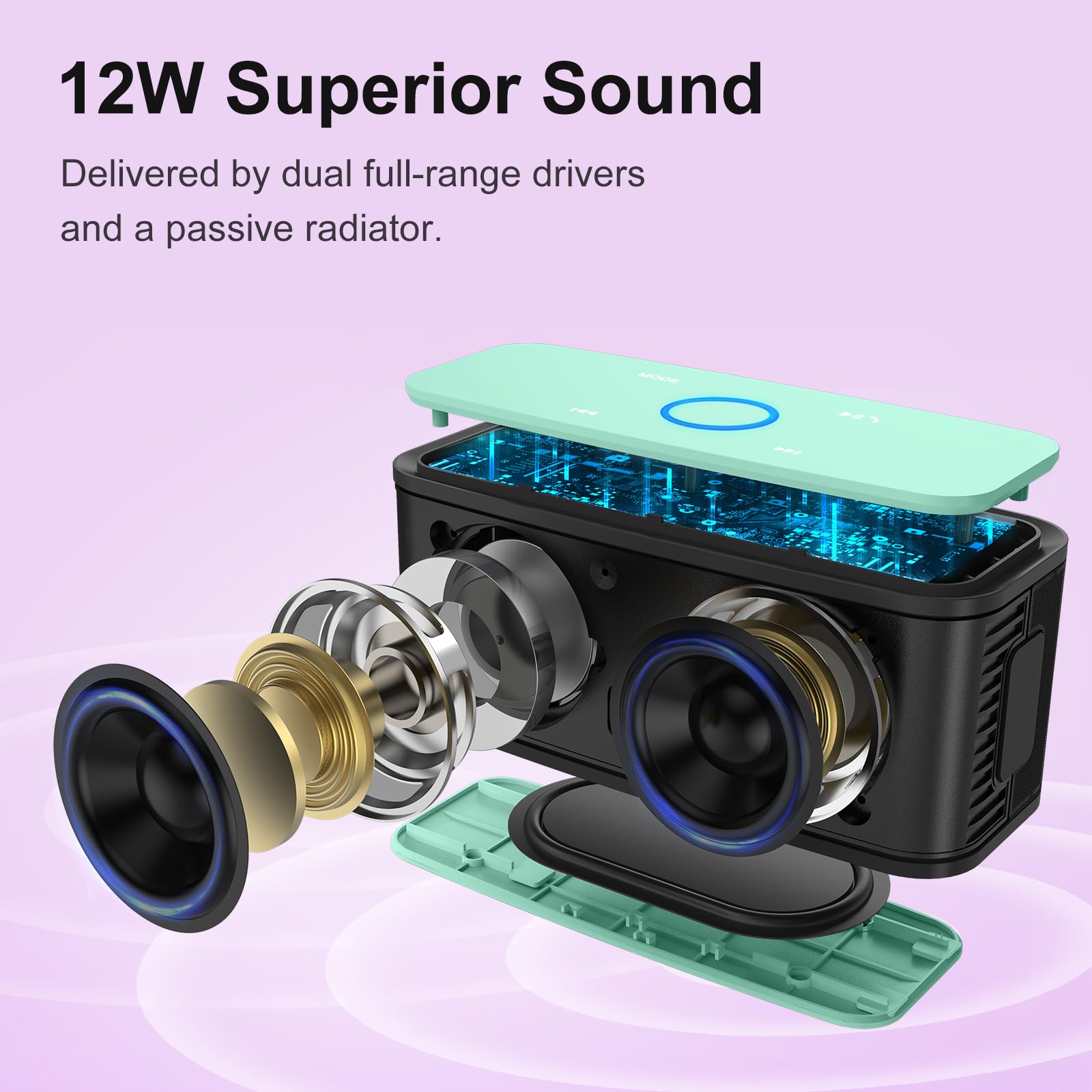 Foto 3 pulgar | Altavoz Bluetooth Doss Soundbox Touch 12w Hd Sound Green - Venta Internacional.