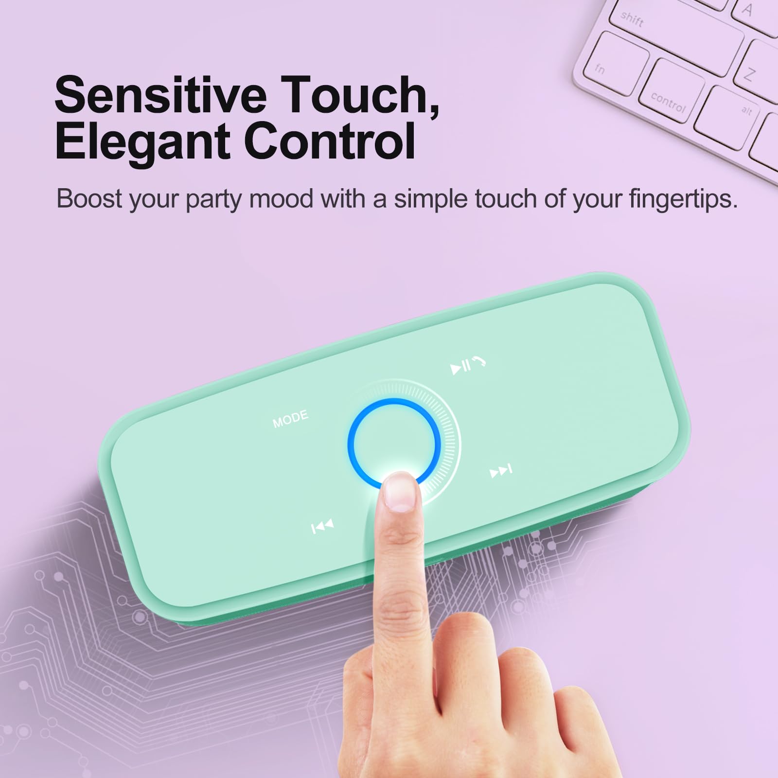 Foto 4 pulgar | Altavoz Bluetooth Doss Soundbox Touch 12w Hd Sound Green - Venta Internacional.
