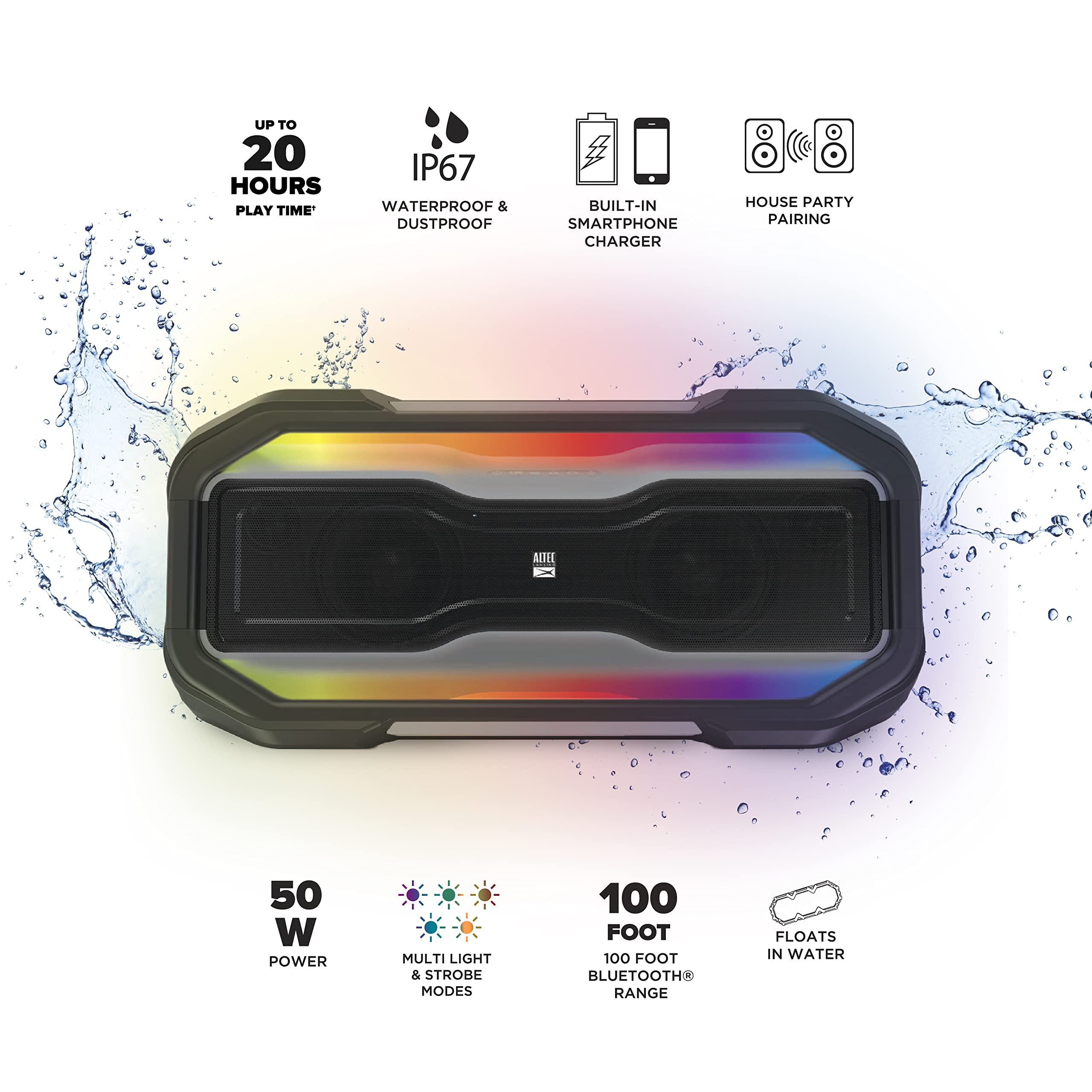 Foto 2 | Altavoz Bluetooth Inalámbrico Altec Lansing Rockbox Xl - Venta Internacional.
