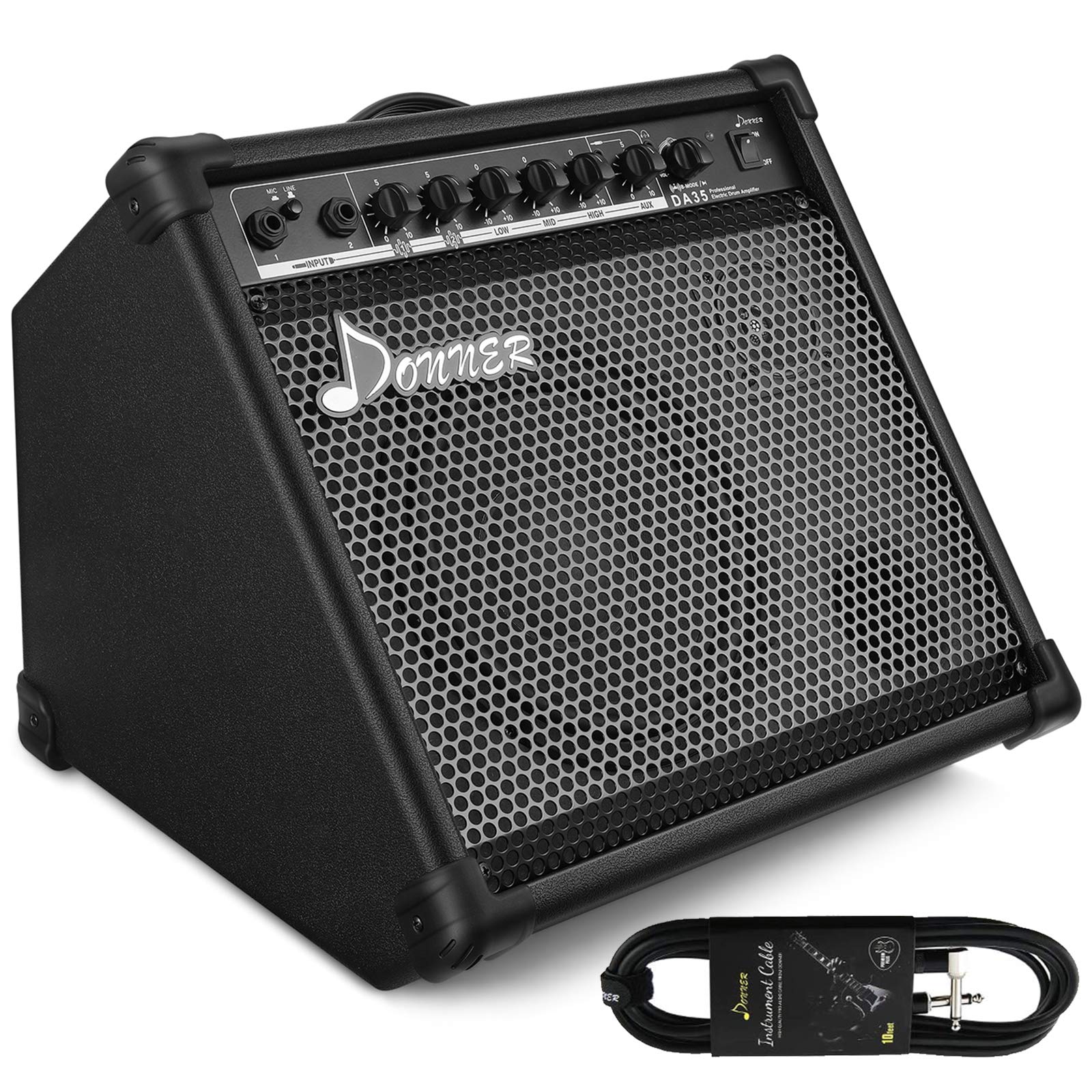 Amplificador De Batería Donner Da-35 35 W Eléctrico Con 2 Altavoces - Venta Internacional.