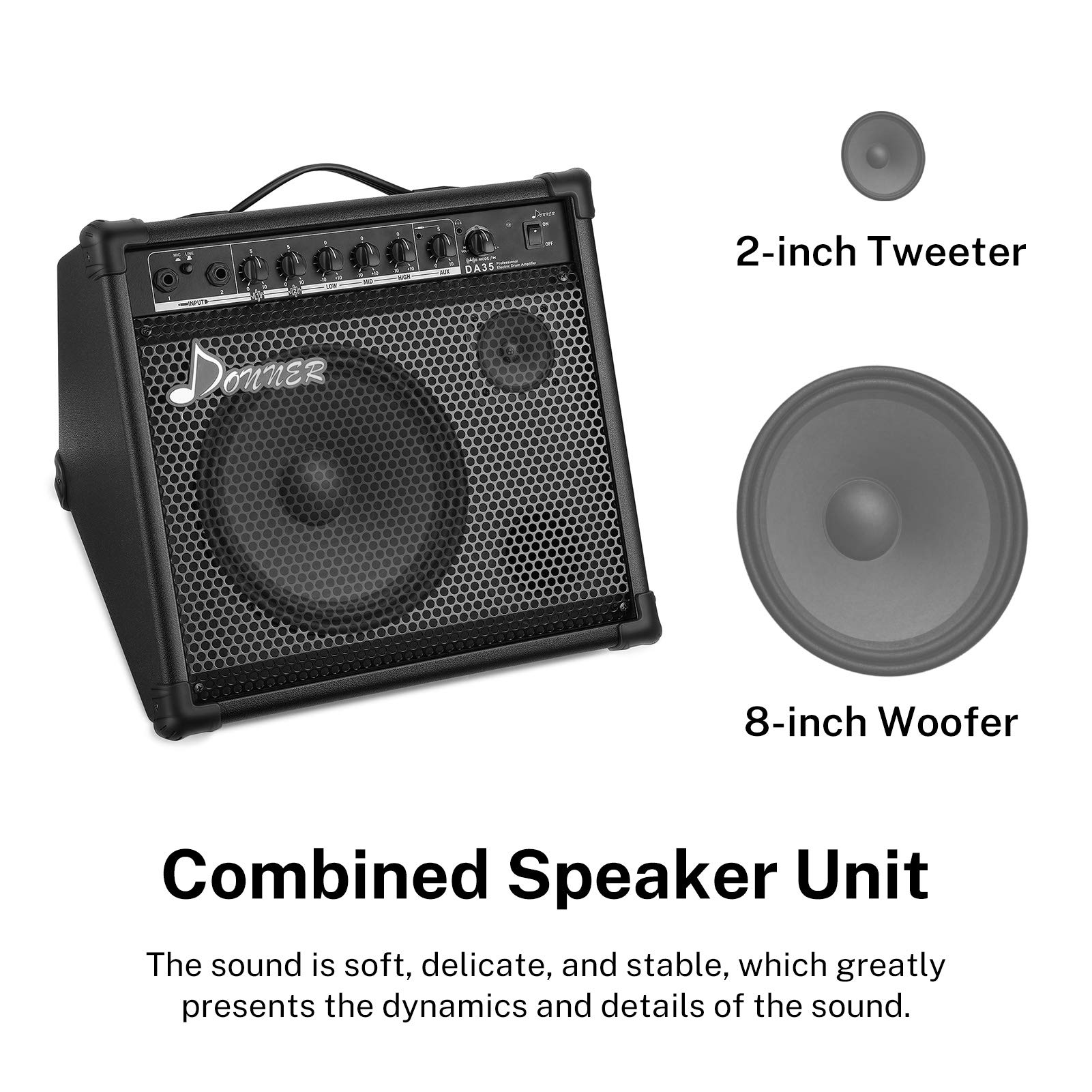 Foto 4 pulgar | Amplificador De Batería Donner Da-35 35 W Eléctrico Con 2 Altavoces - Venta Internacional.