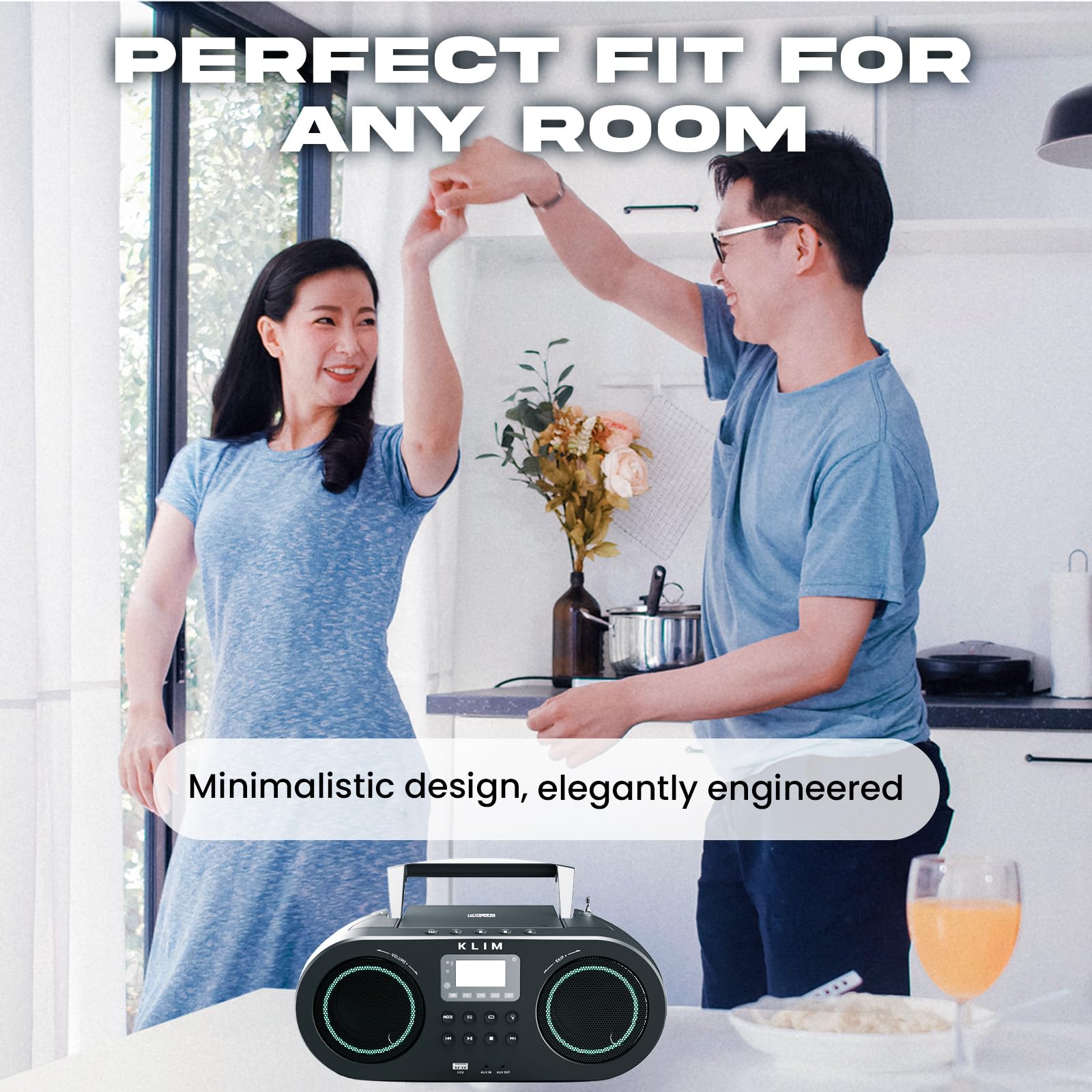 Foto 7 pulgar | Reproductor De Cd Portátil Boombox Klim B5 Con Radio Fm Bluetooth - Venta Internacional.