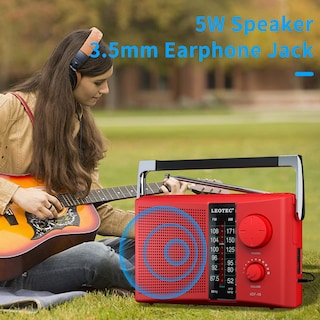 Foto 4 | Radio Am Fm Portátil Leotec Con Mejor Recepción Roja - Venta Internacional.