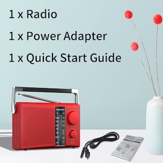 Foto 7 | Radio Am Fm Portátil Leotec Con Mejor Recepción Roja - Venta Internacional.
