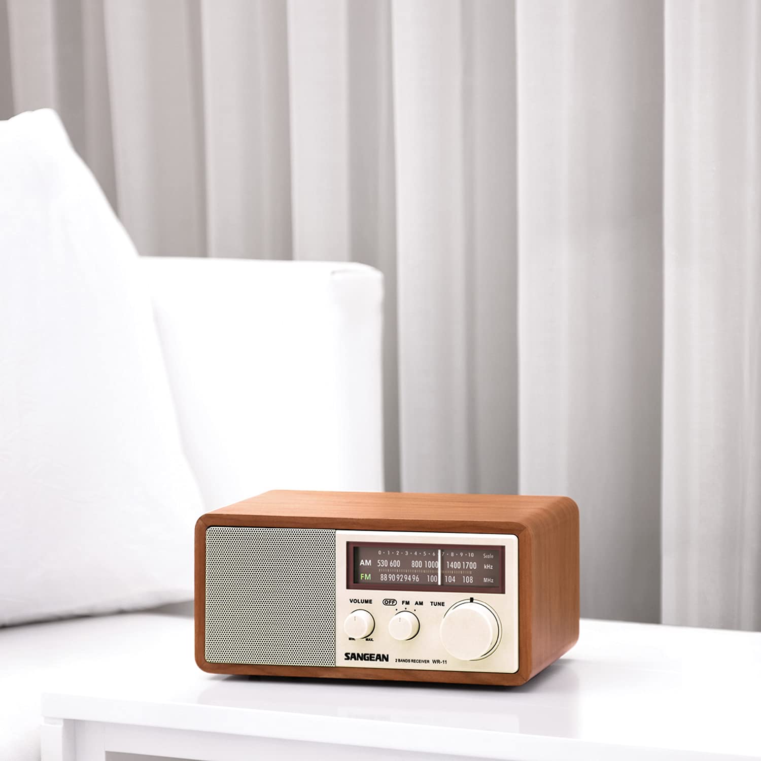 Foto 5 | Radio Analógica Sangean Wr-11 Con Gabinete De Madera Para Mesa Am/fm - Venta Internacional.