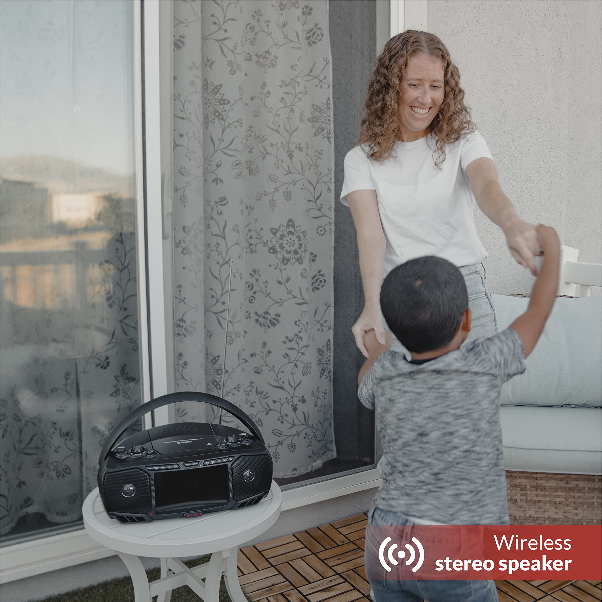 Foto 7 | Altavoces Portátiles Boombox Aiwa Crystal Clear Sound De 3 W X 2 - Venta Internacional.